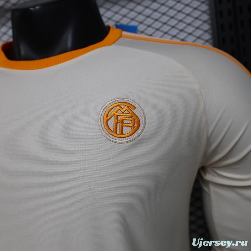 Player Version 26/27 Bayern Munich Cream White 1990 Vintage Remake Long Sleeve Jersey