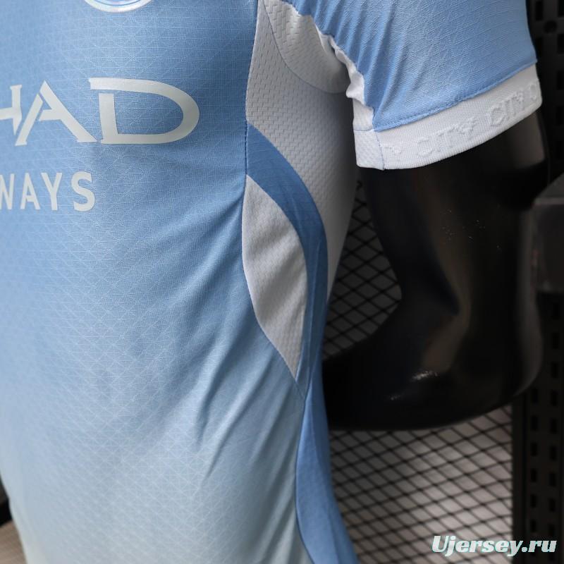 Player Version 26/27 Manchester City Sky Blue with White Side Panel Home Jersey