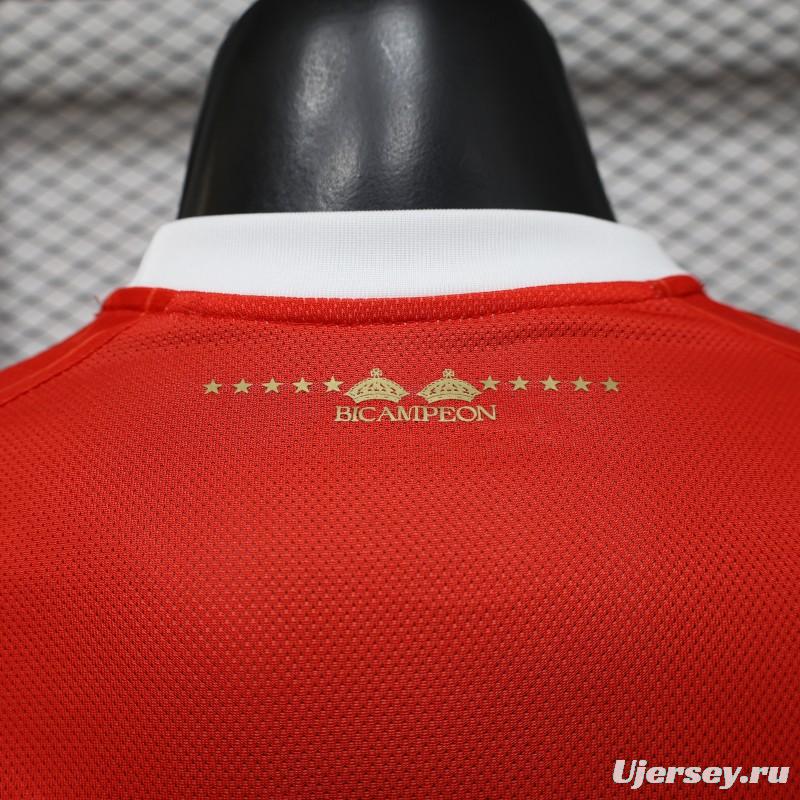 Player Version 26/27 Deportivo Toluca FC Red with Circular Stripe Pattern Home Jersey