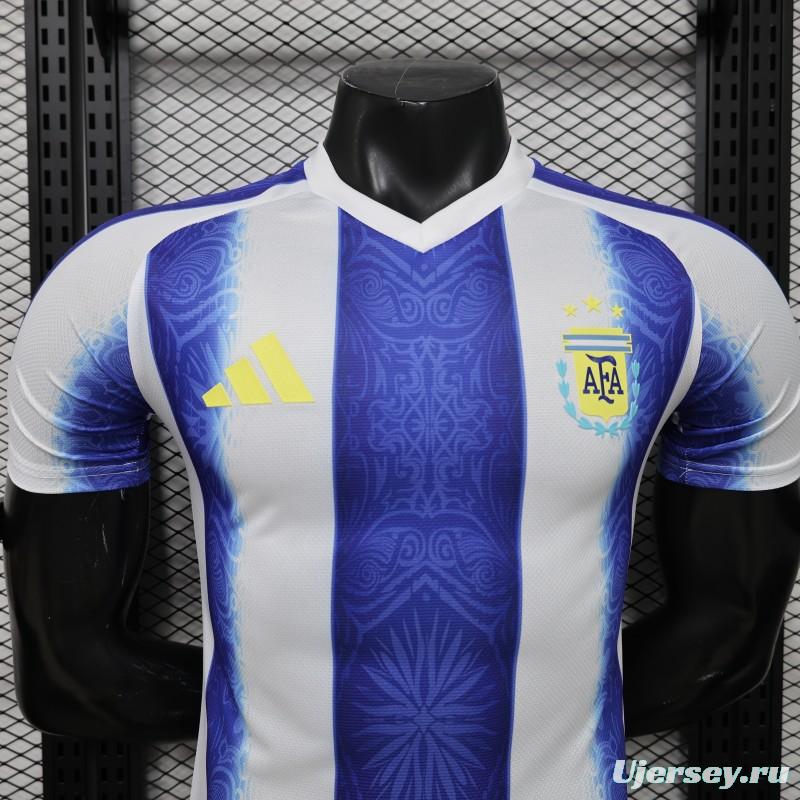Player Version 2026 Argentina Blue & White Stripe Home Jersey
