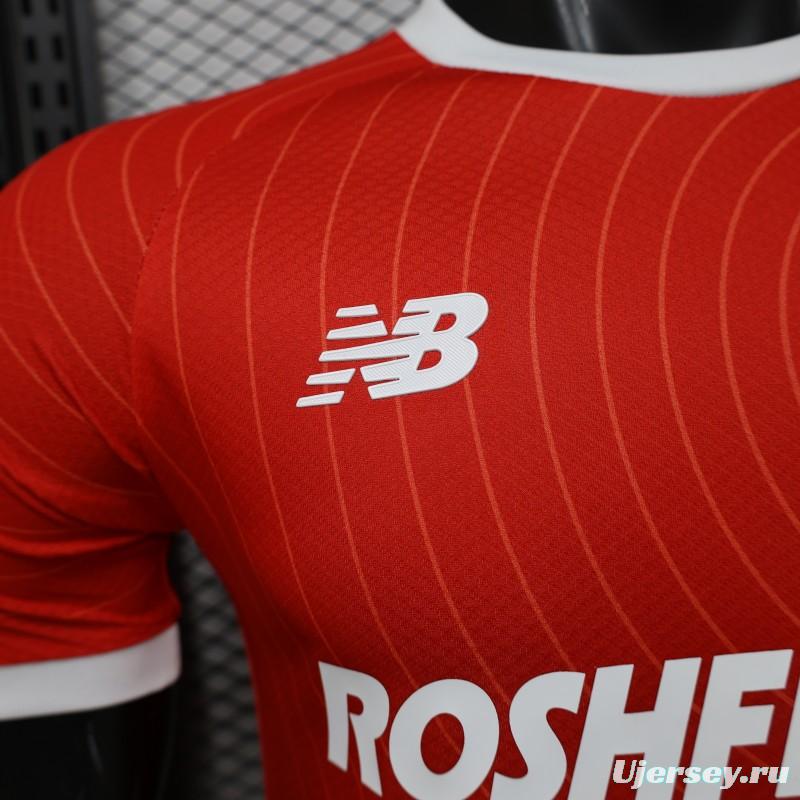 Player Version 26/27 Deportivo Toluca FC Red with Circular Stripe Pattern Home Jersey