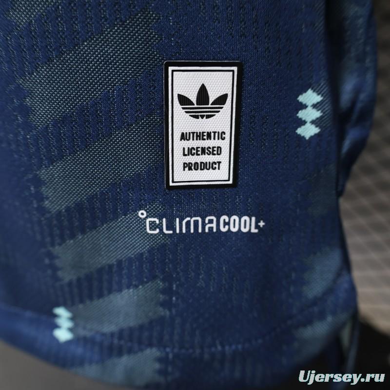 Player Version 2026 Germany  Navy Blue with Zigzag Pattern Away Jersey