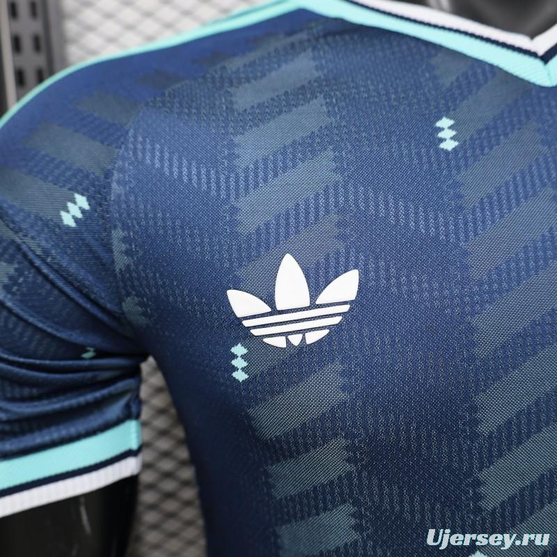 Player Version 2026 Germany  Navy Blue with Zigzag Pattern Away Jersey