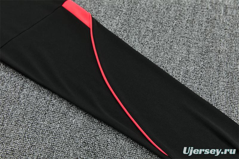 26/27 Brazil Black & Red Half Zipper Jacket Tracksuit + Long Pants