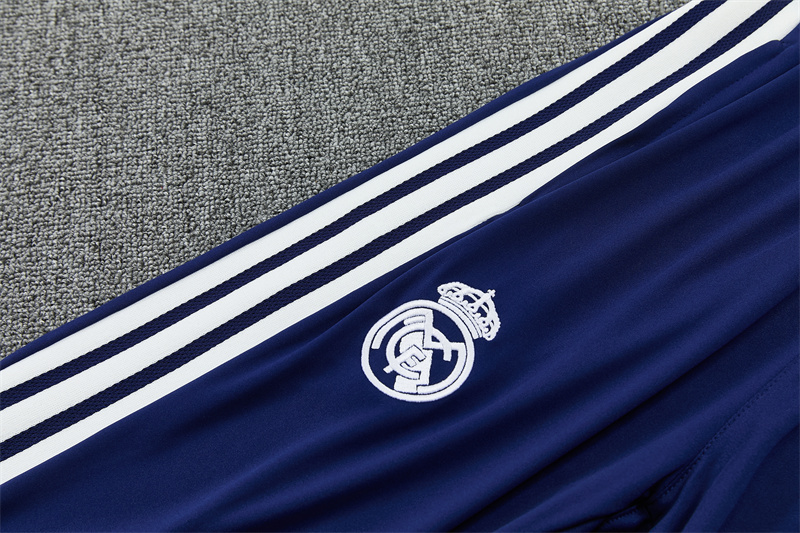 26/27 Kids Real Madrid Home White Half Zipper Jacket Tracksuit + Long Pants
