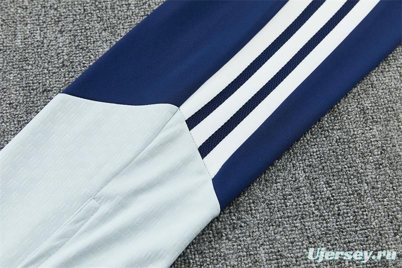 26/27 Real Madrid Away Navy Blue Half Zipper Jacket Tracksuit + Long Pants