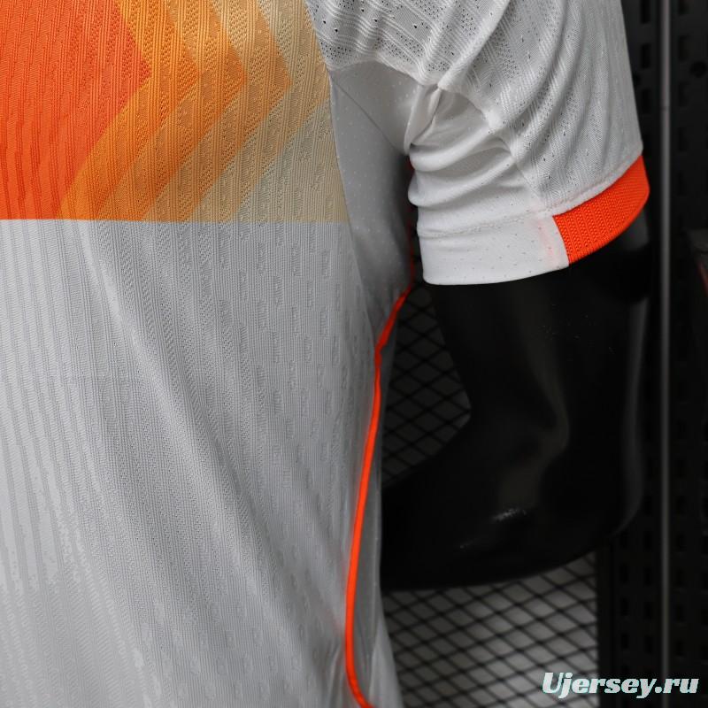 Player Version 2026 Netherlands  White with Orange  Away Jersey