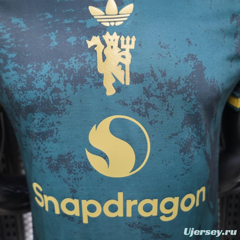 Player Version 26/27 Manchester United Teal & Gold Third Special Edition Jersey