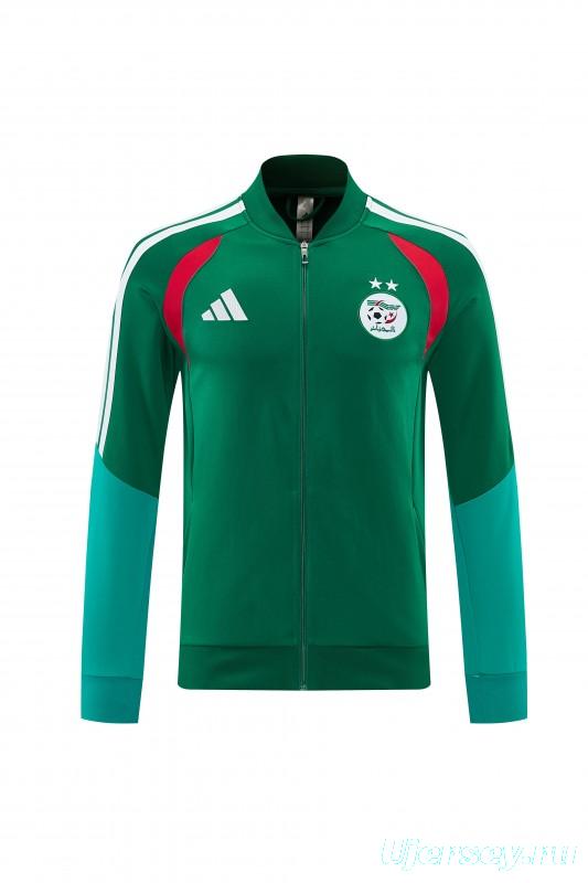 26/27 Algeria  Dark Green  Zipper Training Jacket Tracksuit + Long Pants (Adidas)
