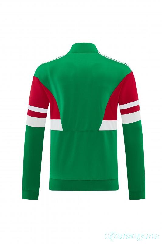 2026/27 Mexico  Green & Red Retro Full Zipper Jacket Tracksuit + Long Pants (Adidas Originals)