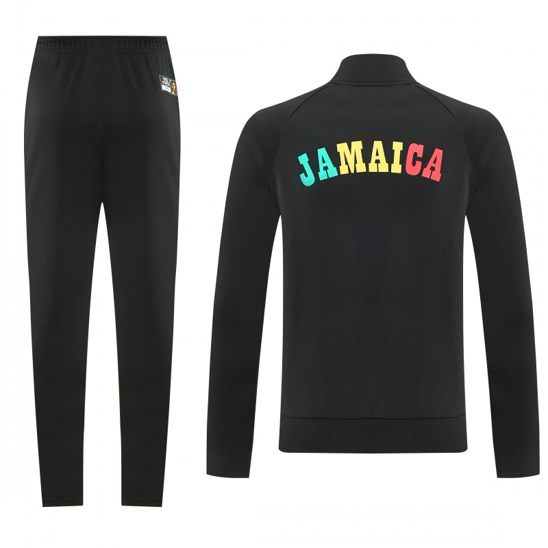 2026/27 Jamaica  Black  Full Zipper Jacket Tracksuit + Long Pants
