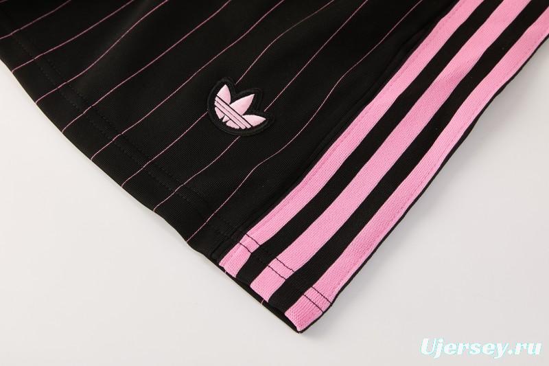 2026/27 Inter Miami CF Black Pinstripe Short Sleeve+Soccer Shorts