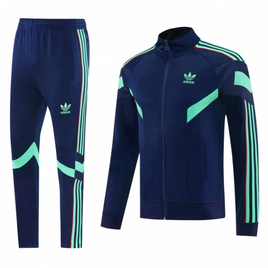 2026/27 Adidas Originals Navy Blue Full Zipper Jacket Tracksuit + Long Pants