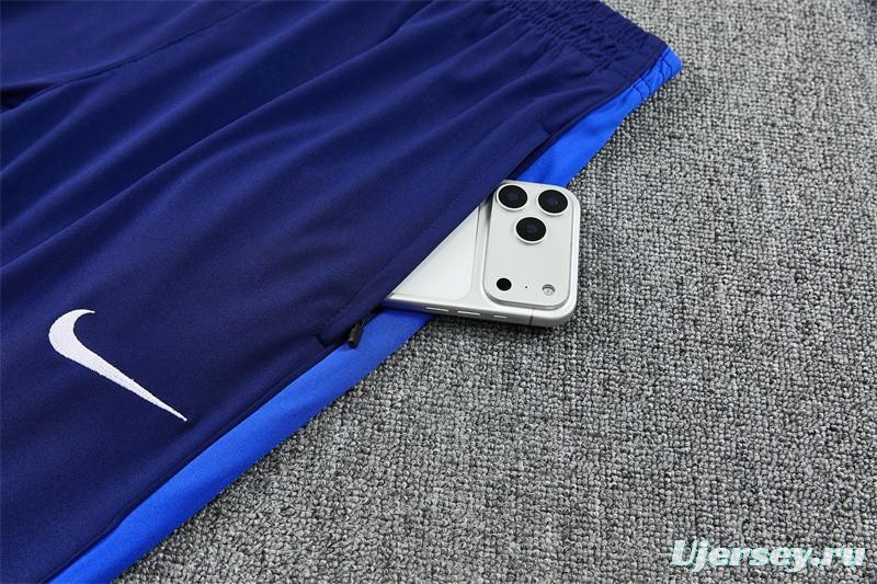 2026 Inter Milan Dark Navy Blue Half Zipper Jacket Tracksuit + Long Pants