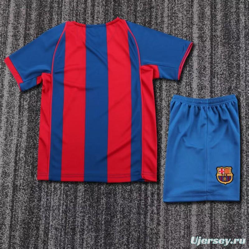 Retro Kids 04/05 FC Barcelona Home Jersey