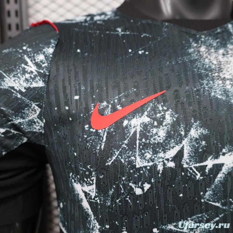 Player Version 2026 Canada Third Dark Grey with Shattered Ice Crystal Allover Print Jersey