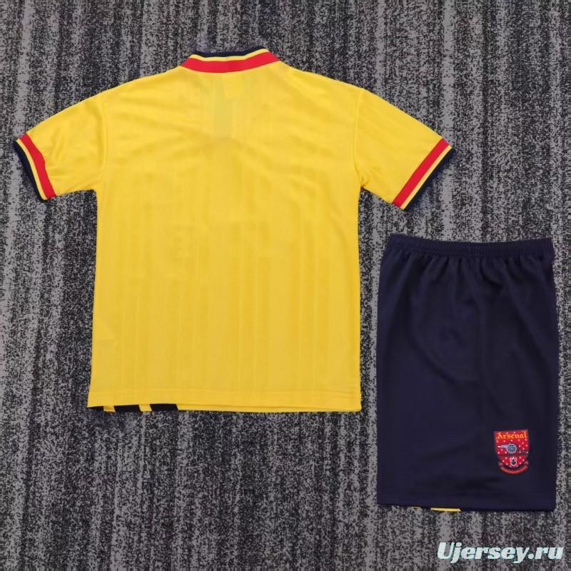 Retro 1993/94 Kids Arsenal Yellow & Black Away Jersey