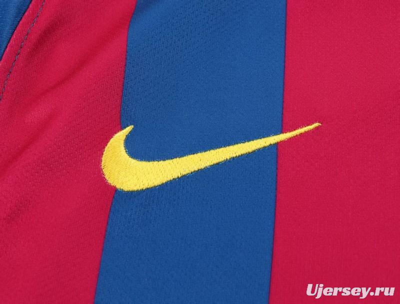 Retro Kids 05/06 Barcelona Home League Version Long Sleeve Jersey