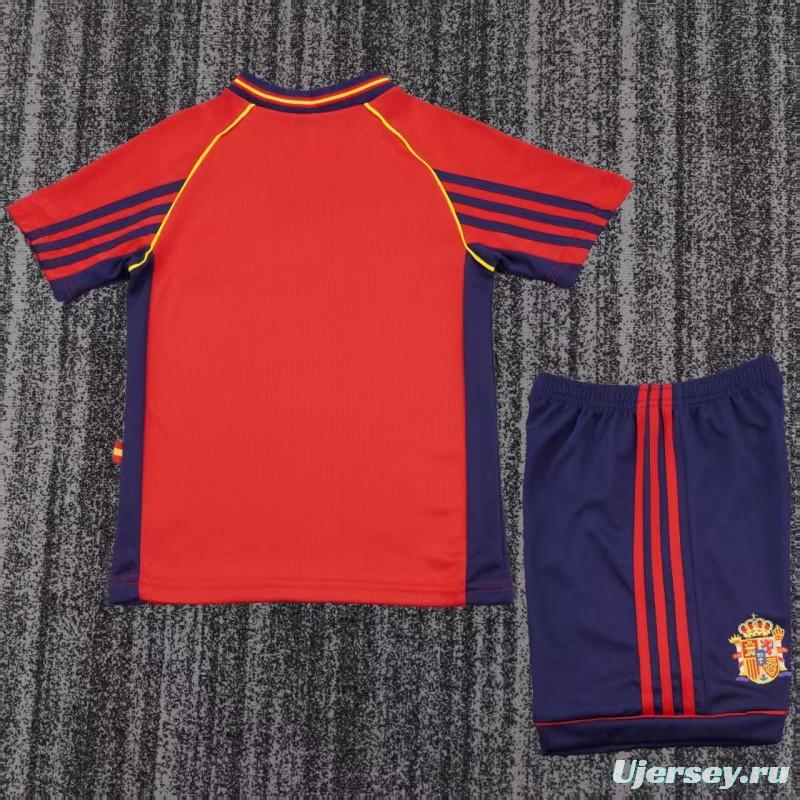 Retro Kids 1998 Spain Home Jersey
