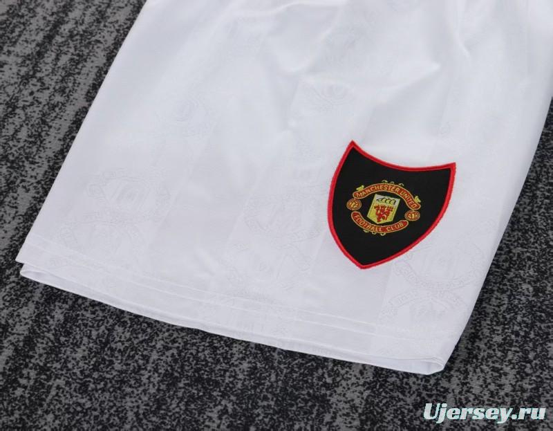 Retro Kids 98/99 Manchester United White Away Jersey