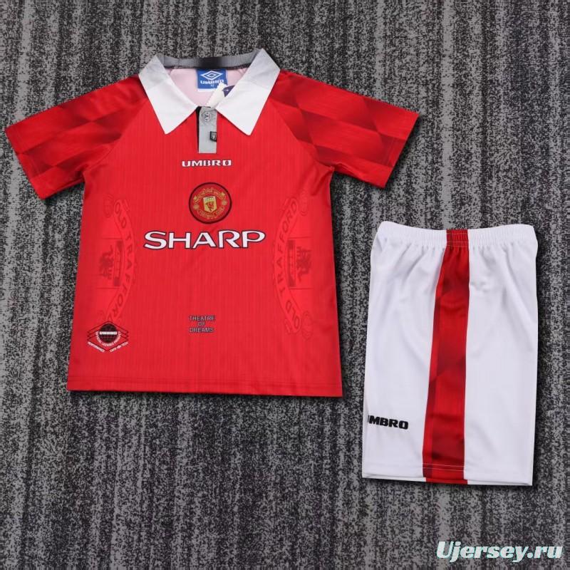 Retro Kids  96/97 Manchester United Home Jersey