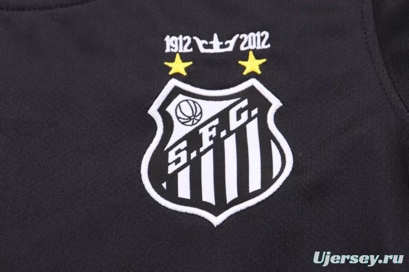 Retro Kids 12/13  Santos Black Jersey