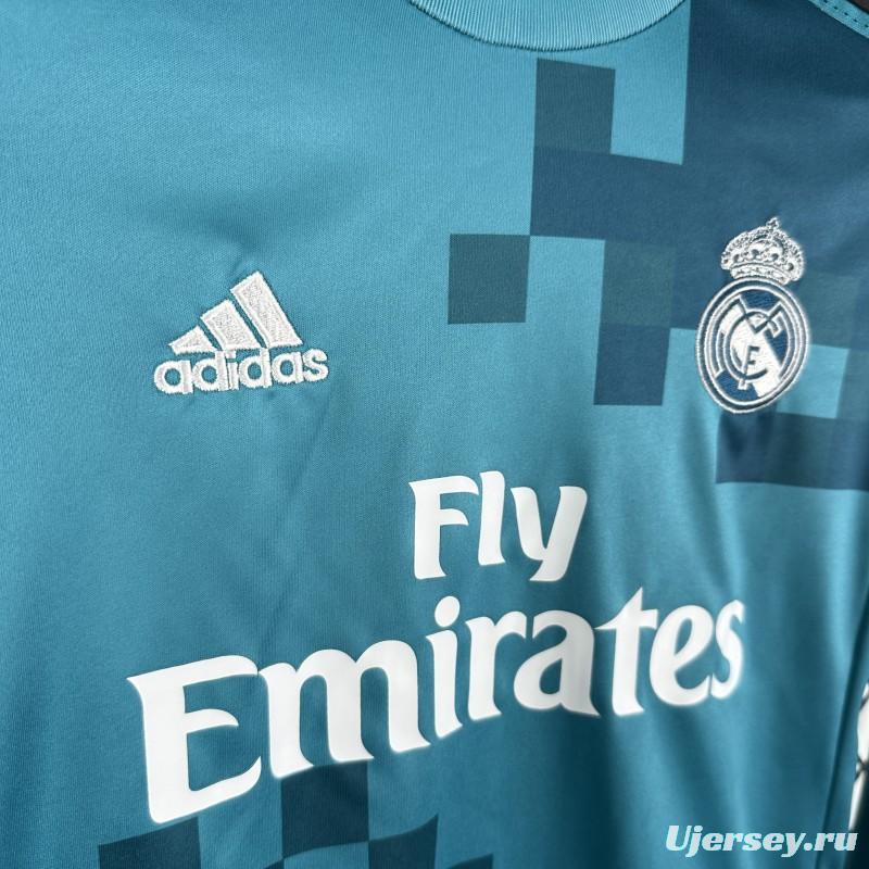 Retro Kids 17/18 Real Madrid Third Long Sleeve Jersey