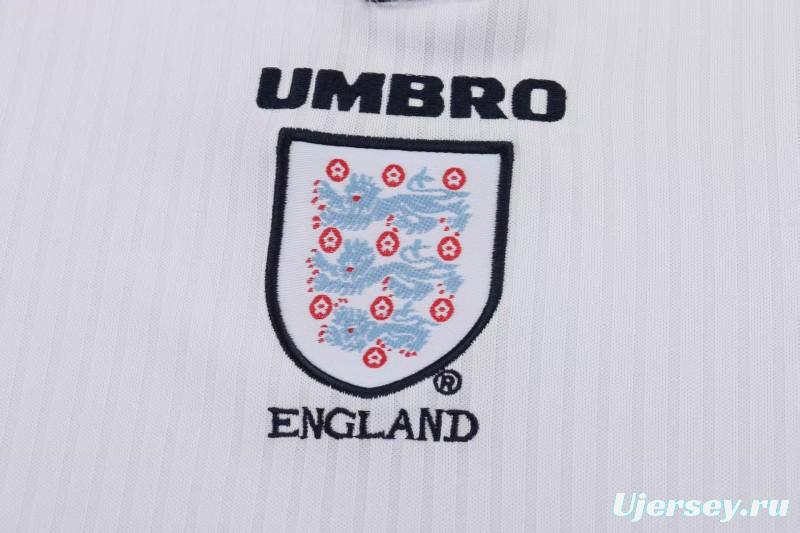 Retro Kids 1998 England Home Long Sleeve Jersey