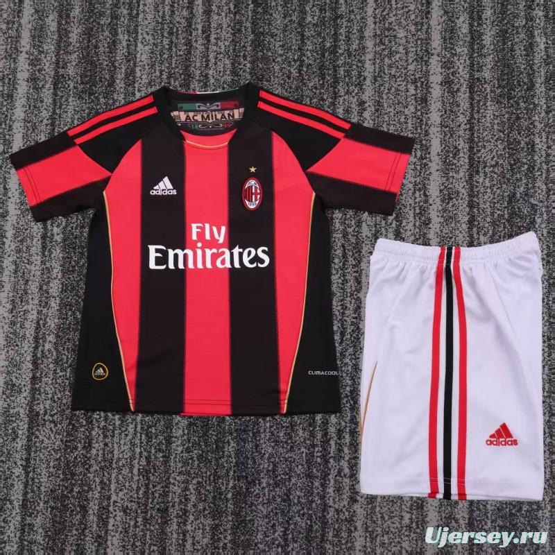 Retro Kids 11/12  AC Milan Home Jersey