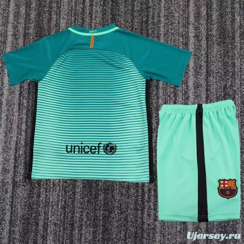 Retro Kids 16/17 Barcelona Third Away Jersey