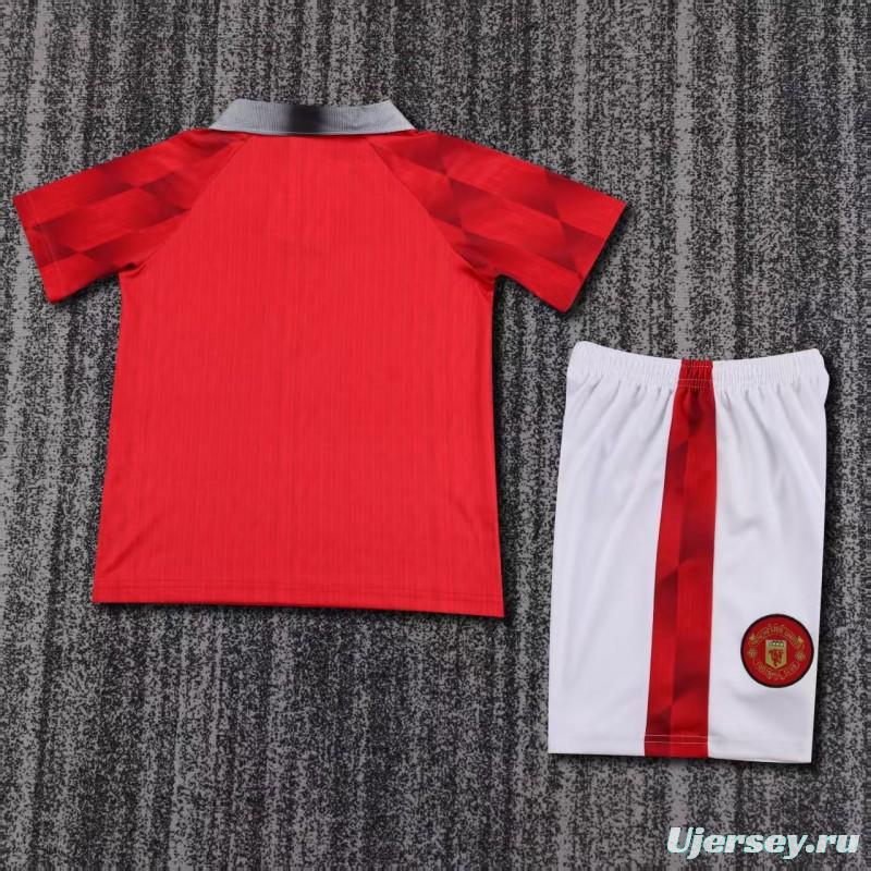 Retro Kids  96/97 Manchester United Home Jersey