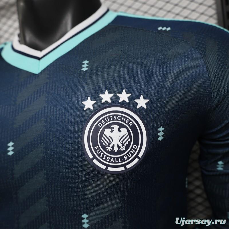 Player Version 2026 Germany Away Navy Blue  Long Sleeve Jersey