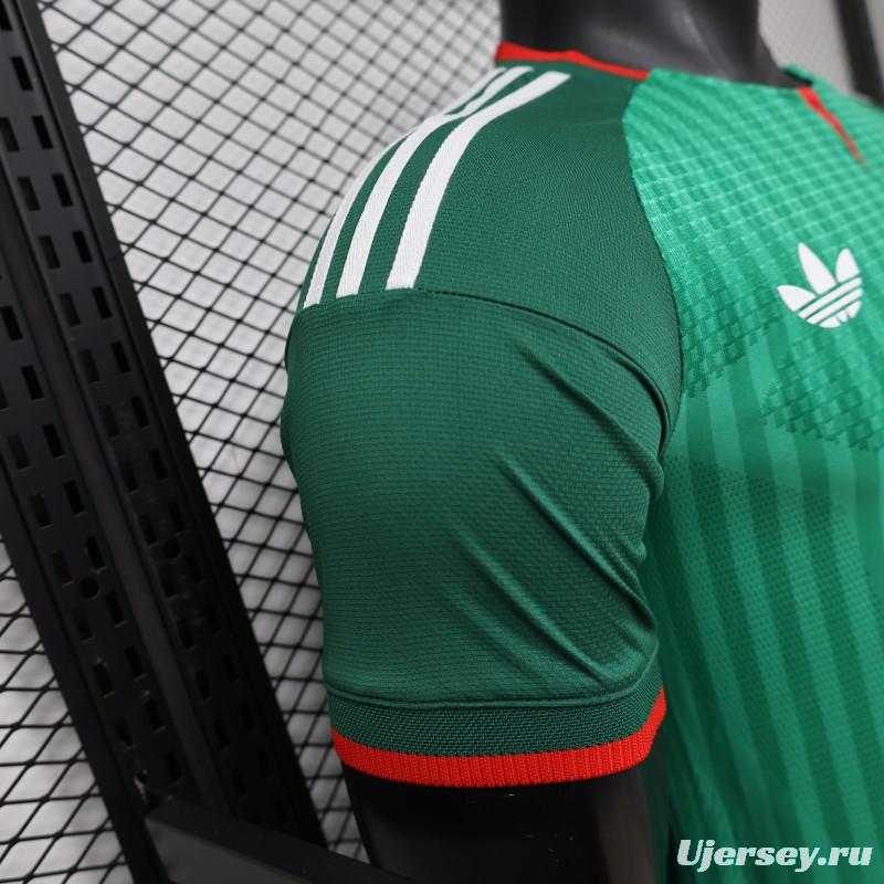 Player Version 26/27 Algeria Away Green with Tonal Vertical Stripe  Jersey
