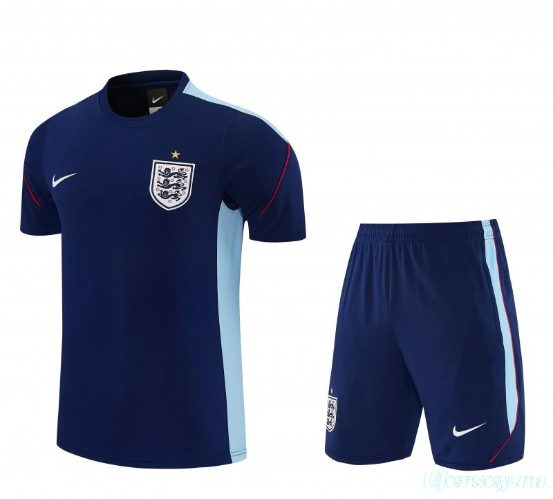 2026 England Navy Blue Short Sleeve + Soccer Shorts