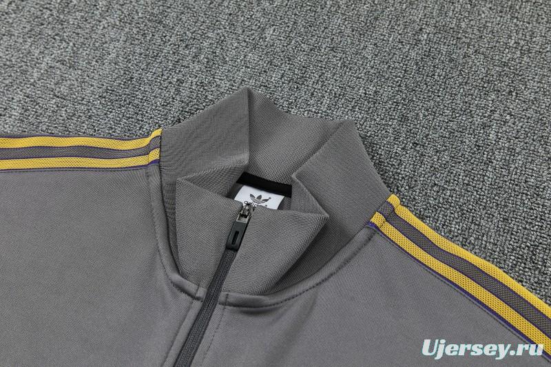 26/27 Manchester United Dark Gray Full Zipper Jacket+Long Pants