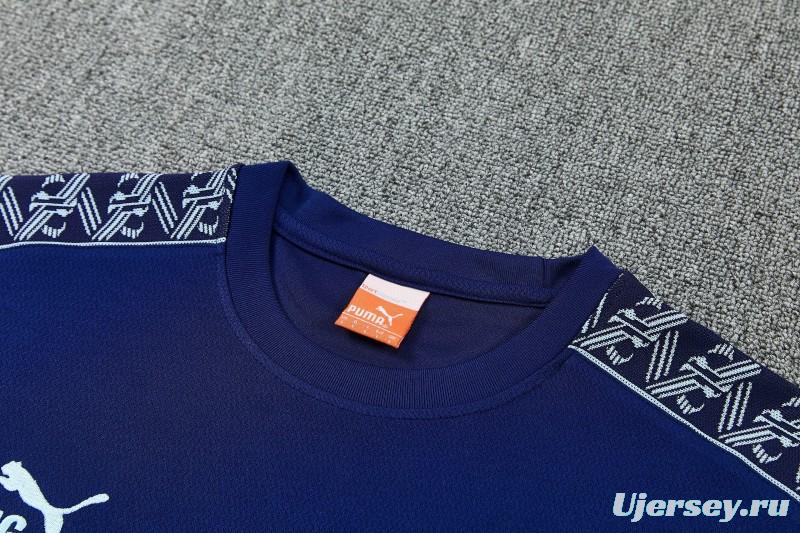 26/27 Manchester City Navy Blue  Short Sleeve Tracksuit + Long Pants