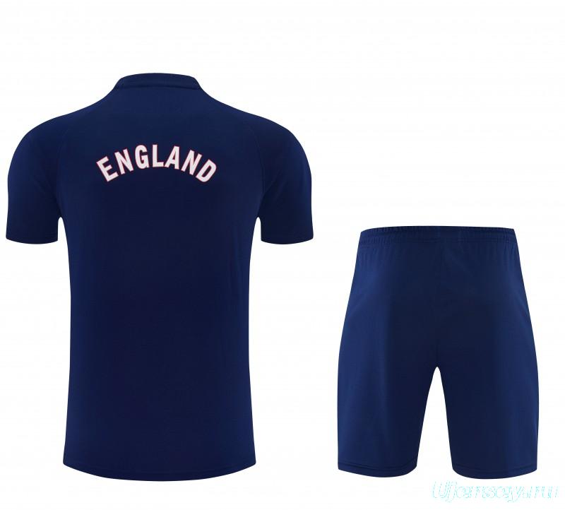 2026 England Navy Blue Short Sleeve + Soccer Shorts
