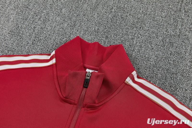 26/27 Arsenal Red Full Zipper Jacket Tracksuit + Long Pants