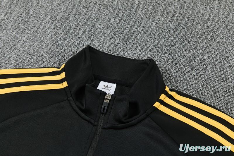 26/27 Manchester United Black & Blue Full Zipper Jacket Tracksuit + Long Pants