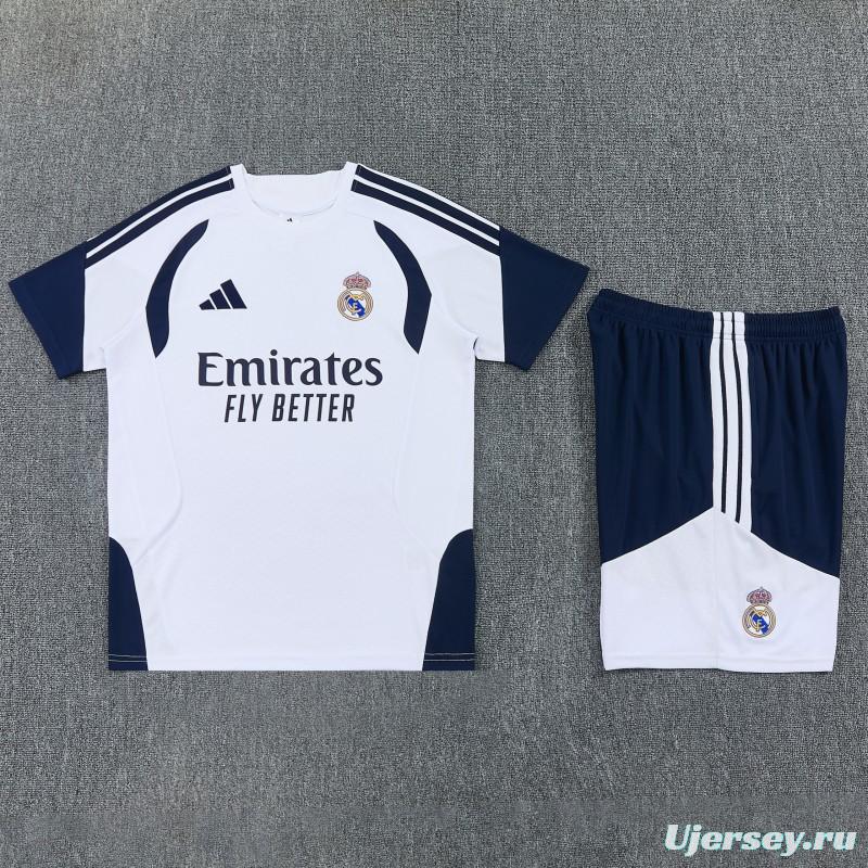 26/27 Real Madrid  White Short Sleeve+Soccer Shorts