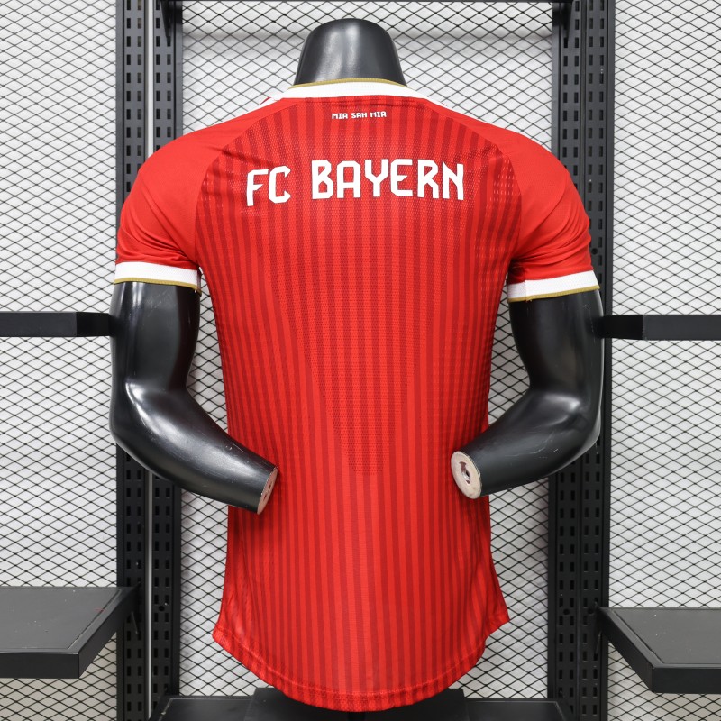 Player Version 26/27 Bayern Munich Red with Tonal Stripe Home Jersey