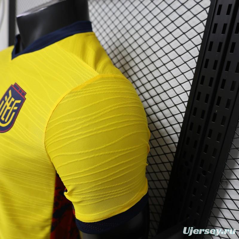 Player Version 2026 Ecuador Yellow with Tonal Wave  Home Jersey