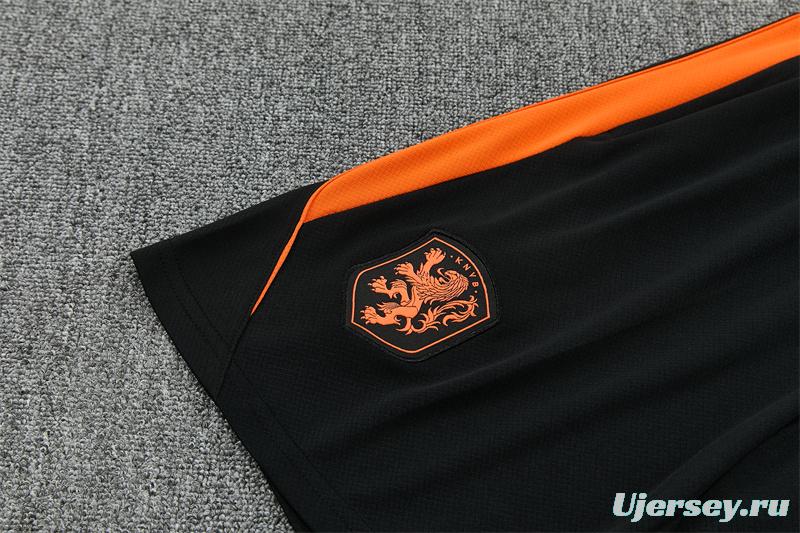26/27 Netherlands Home Orange Short Sleeve + Soccer Shorts