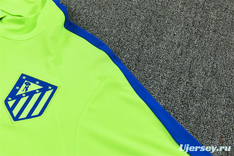 26/27 Atlético Madrid Third Fluorescent Green Half Zipper Jacket Tracksuit + Long Pants