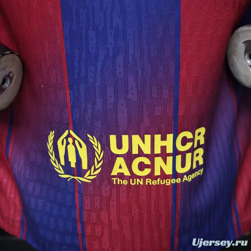 Player Version 25/26 FC Barcelona Royal Blue & Garnet Red  Special Edition Jersey