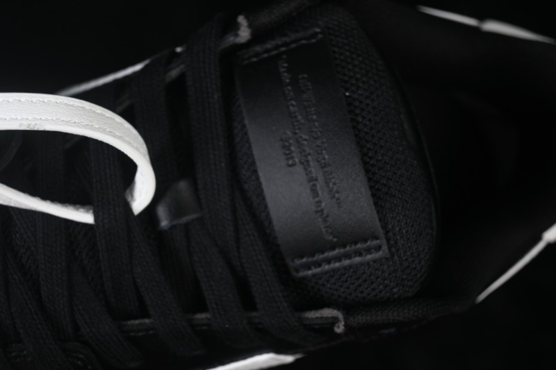Off-White Out of Office Low-Top Fashion Skate Shoes Black White