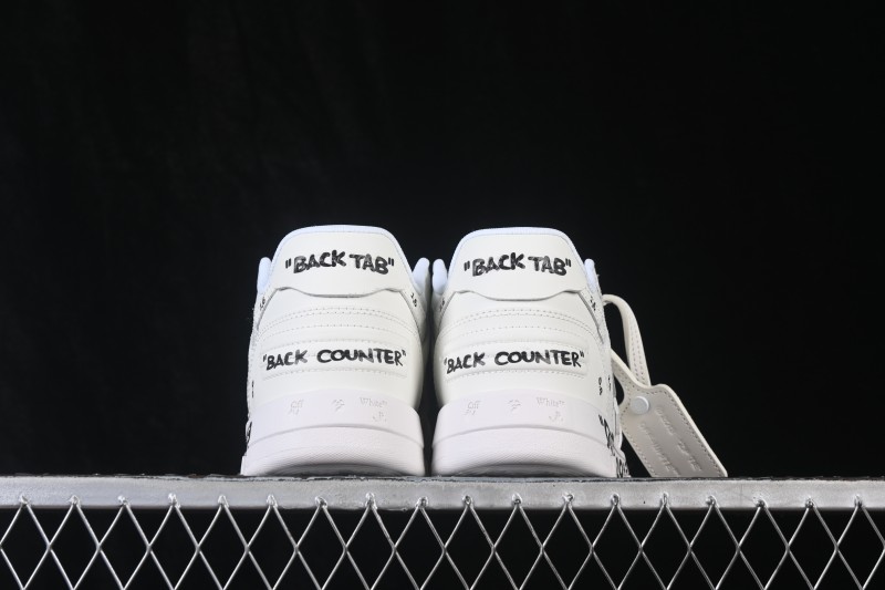 Off-White Out Of Office Low-Top Sneakers White Black Letters - AJD4