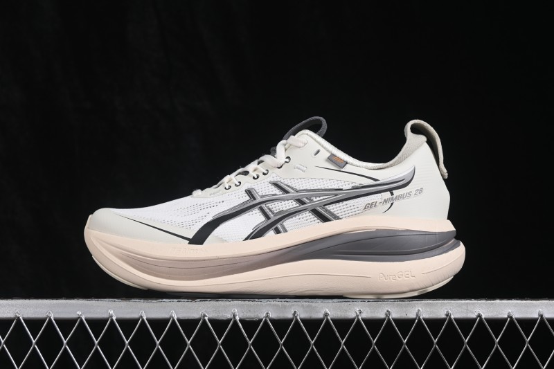 Asics Gel-Nimbus 28 Retro Breathable Cushioned Running Shoes for Men - 1011C032-100