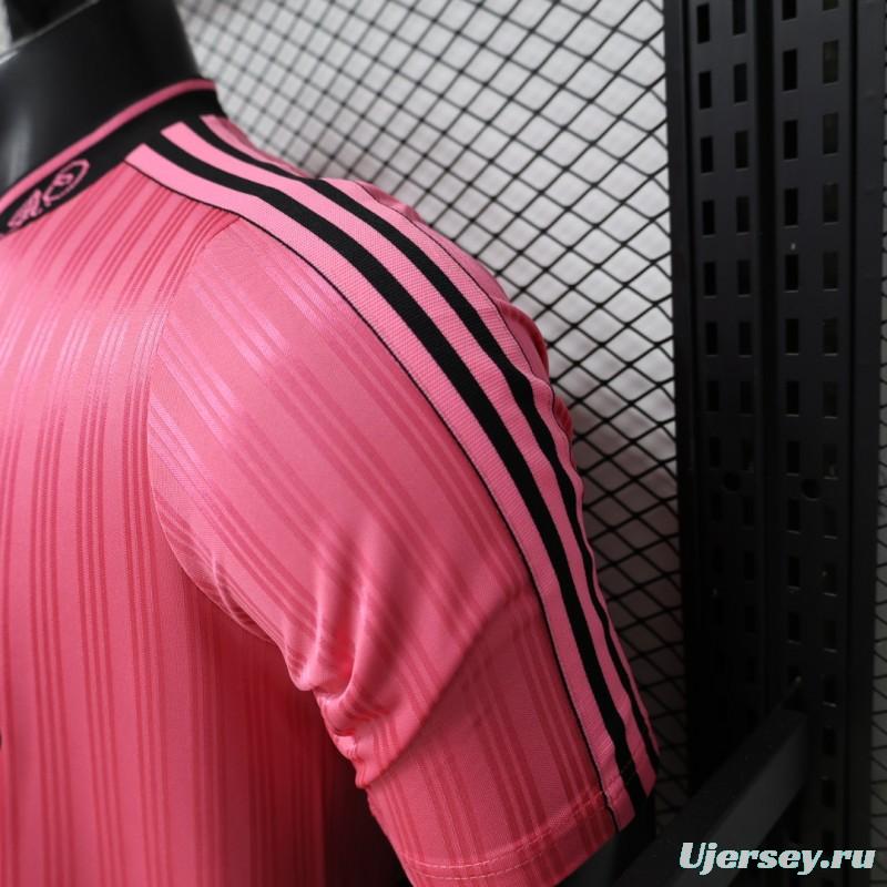 Player Version 2026 Adidas Originals Pink Stripe Retro Football Jersey