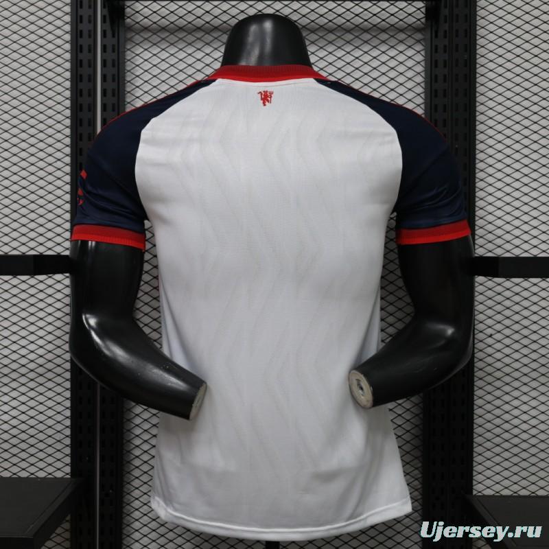 Player Version 26/27 Manchester United Navy & White V-Panel Away Jersey